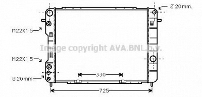 AVA QUALITY COOLING ol2249 -  Радиатор, охлаждение двигателя